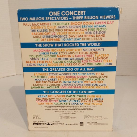 Live 8 One Day One Concert One World Live Aid 2005 (DVD, 4 DISC) - Picture 7 of 7